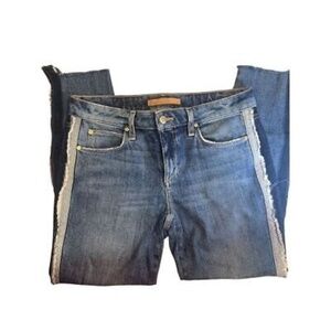 Joe's Jeans Women's Size 28 Blue Mid Rise Skinny Crop Striped Jeans